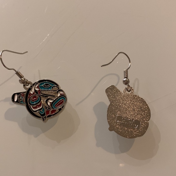 New - Killer whale motif dangle earrings - Picture 2 of 4